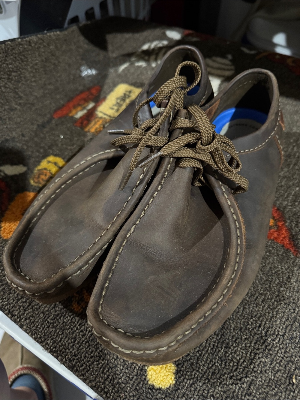 Clarks Men's Brown Leather Chukka Moc Toe Boots